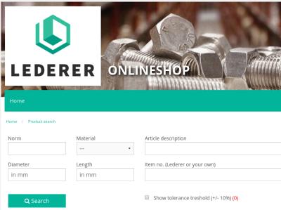 New Lederer Online Shop